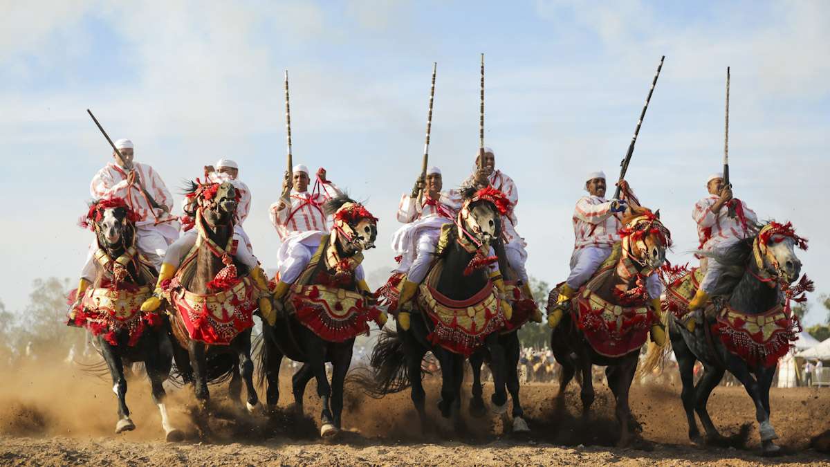Fantasia show in Morocco